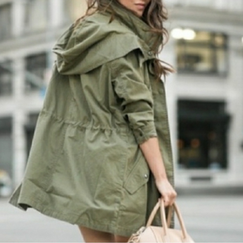 Banana Republic Oversized Olive Utility Jacket - Picture 6 of 7